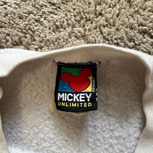 Vintage 90s Mickey Mouse sweatshirt - White Disney sweatshirt - Picture 3 of 9